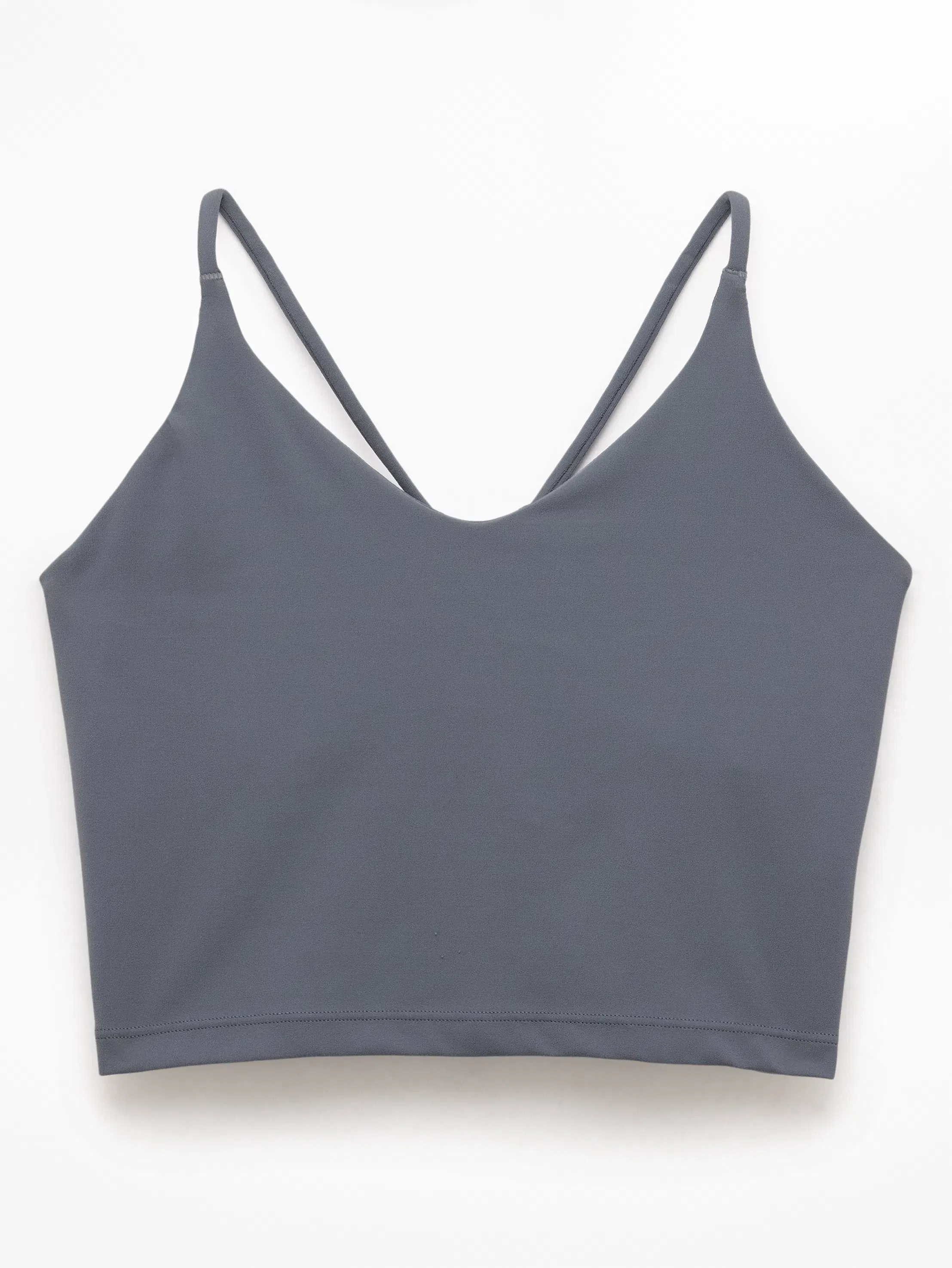Athleta Transcend Thin Strap Crop Bra - Gray (Slate)