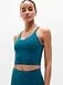 Athleta Transcend Thin Strap Crop Bra - Green (Coastal Teal)
