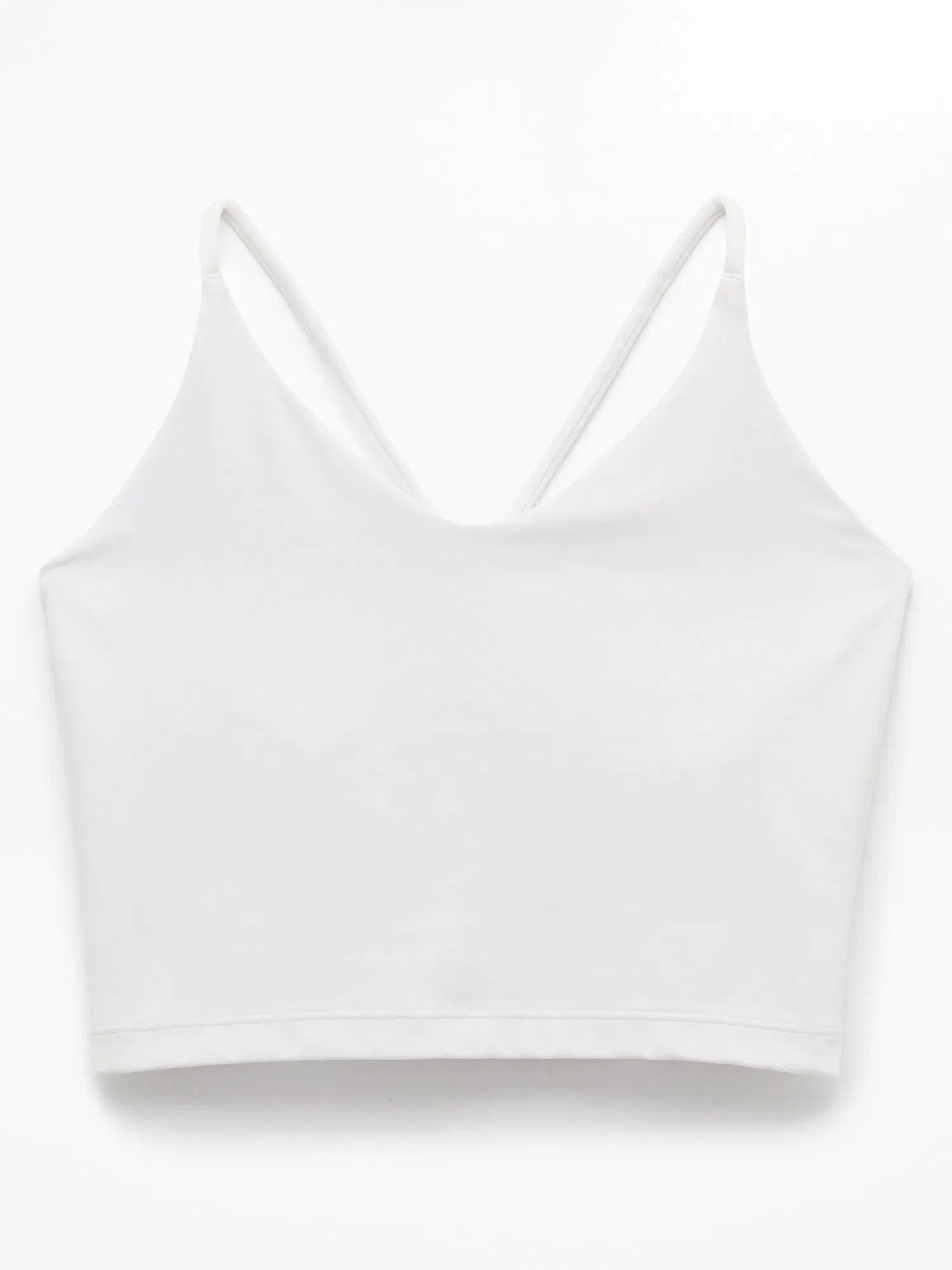 Athleta Transcend Thin Strap Crop Bra - White (Bright White)