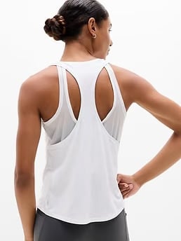 Athleta With Ease Hybrid Tank - White (Bright White)