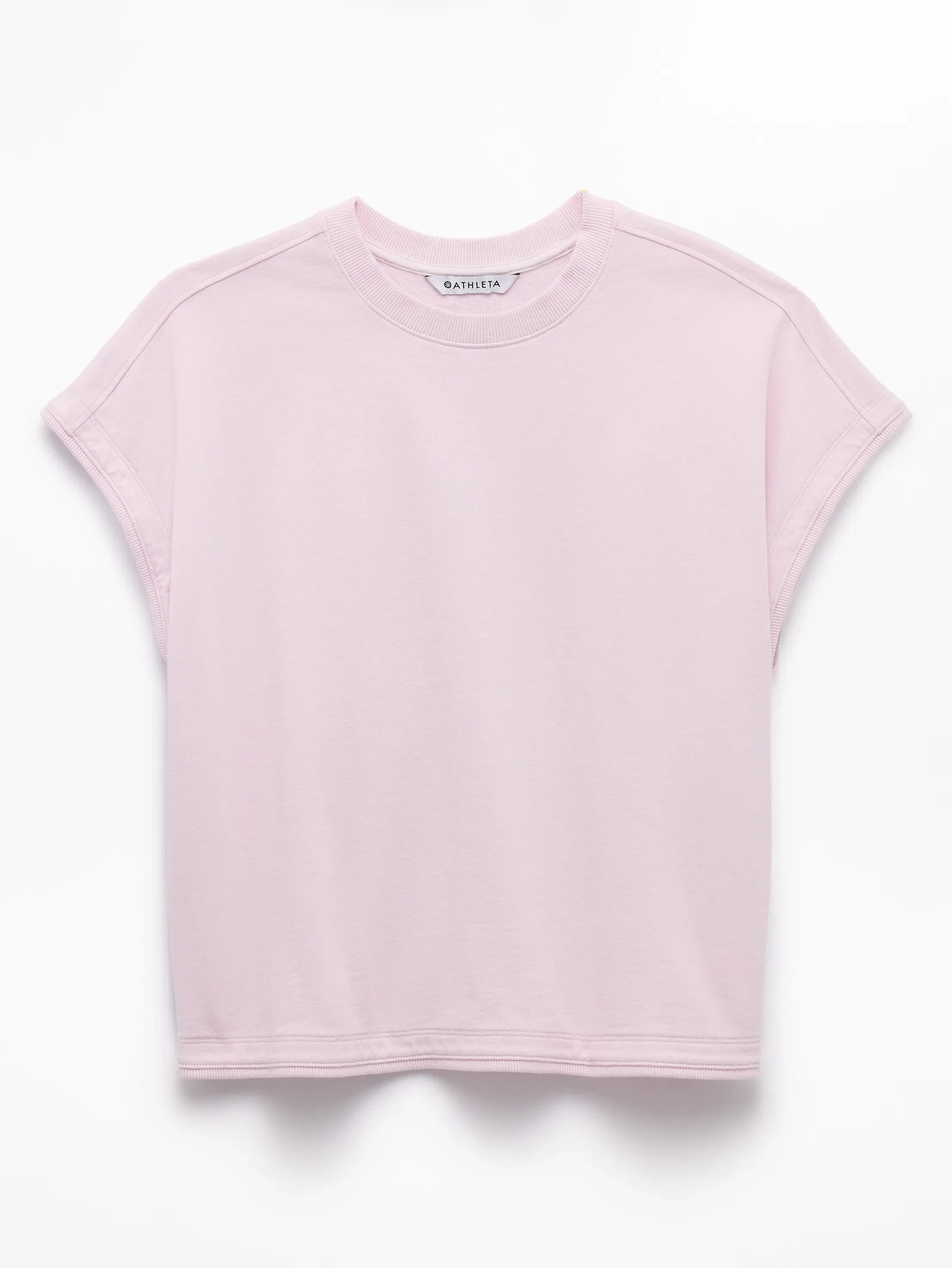 Athleta Airy Cotton Terry Sweatshirt T-Shirt - Pink (Ballet)