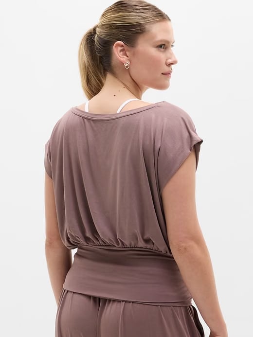 Athleta Dream Drape T-Shirt - Brown (Driftwood)