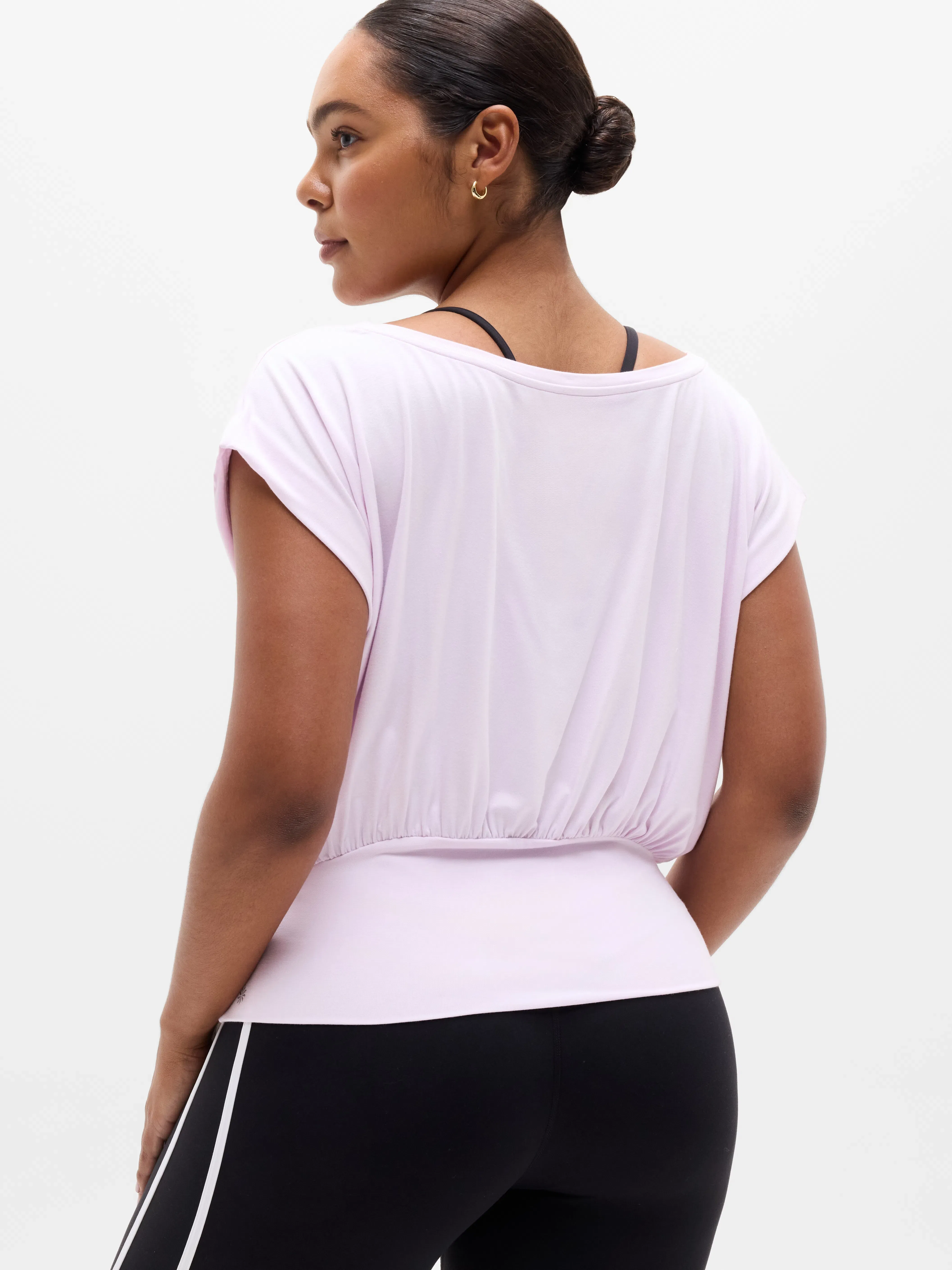 Athleta Dream Drape T-Shirt - Pink (BALLET)