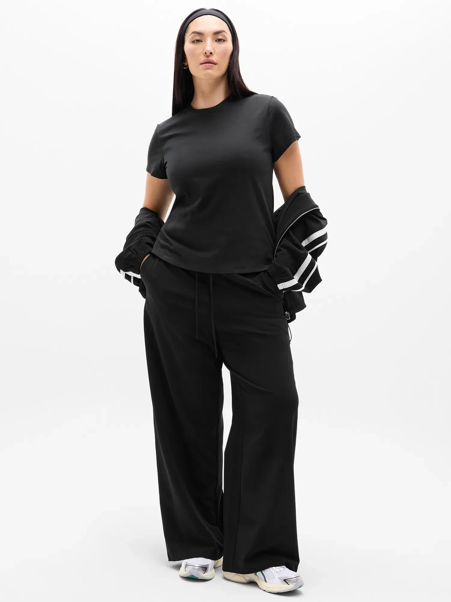 Athleta Favorite Cotton Classic T-Shirt - Black (Black)