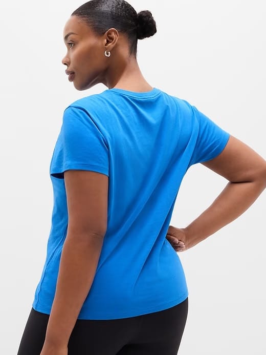 Athleta Favorite Cotton Classic T-Shirt - Blue (Breaker)
