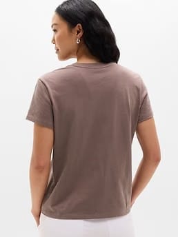 Athleta Favorite Cotton Classic T-Shirt - Brown (Driftwood)