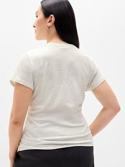 Athleta Favorite Cotton Classic T-Shirt - Gray (Fog Grey Heather)