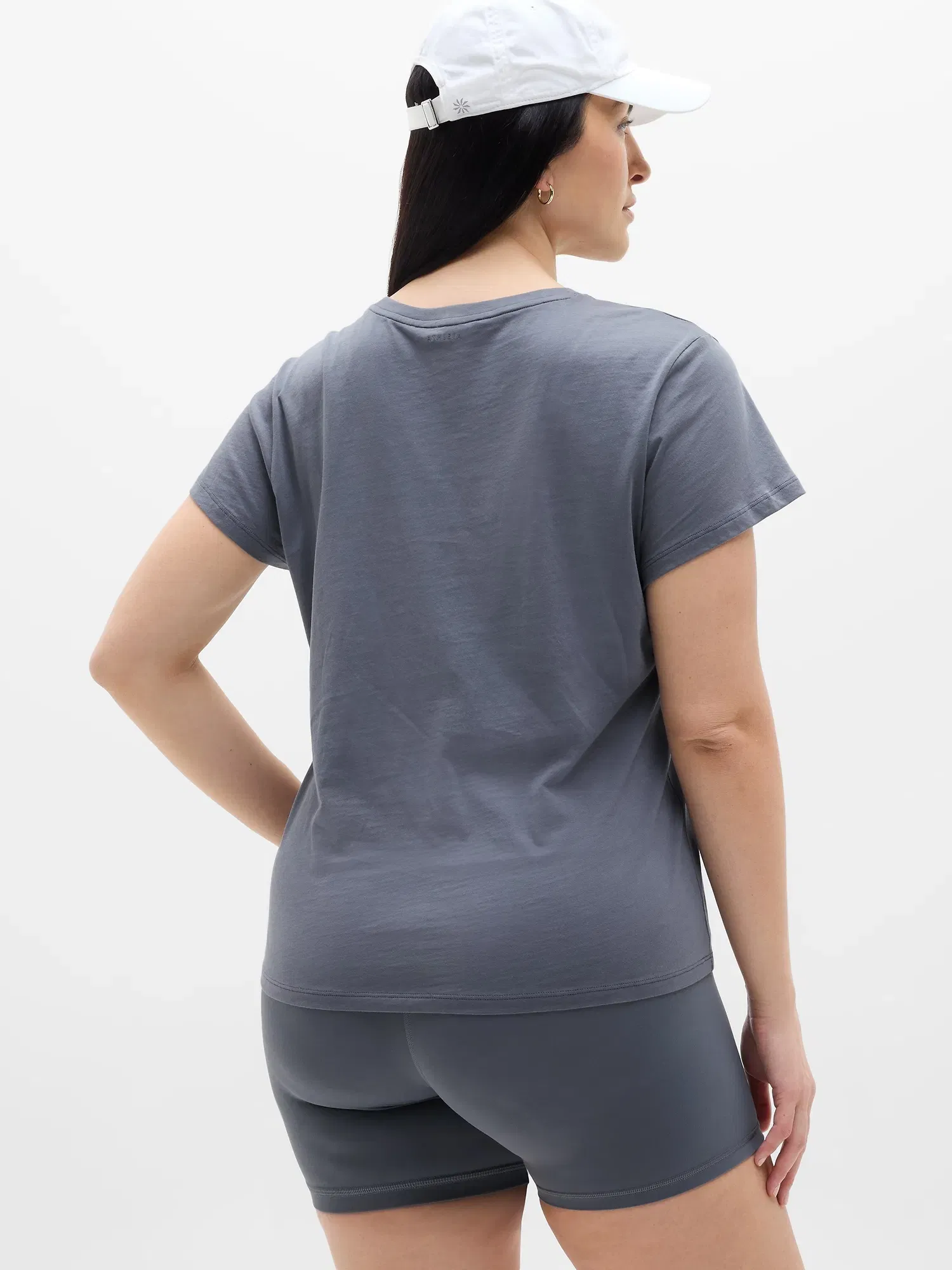 Athleta Favorite Cotton Classic T-Shirt - Gray (Slate)