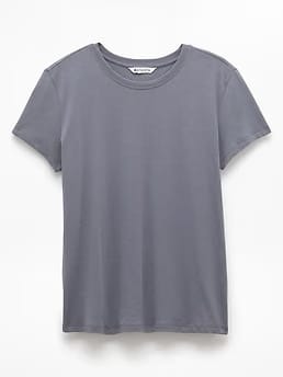 Athleta Favorite Cotton Classic T-Shirt - Gray (Slate)