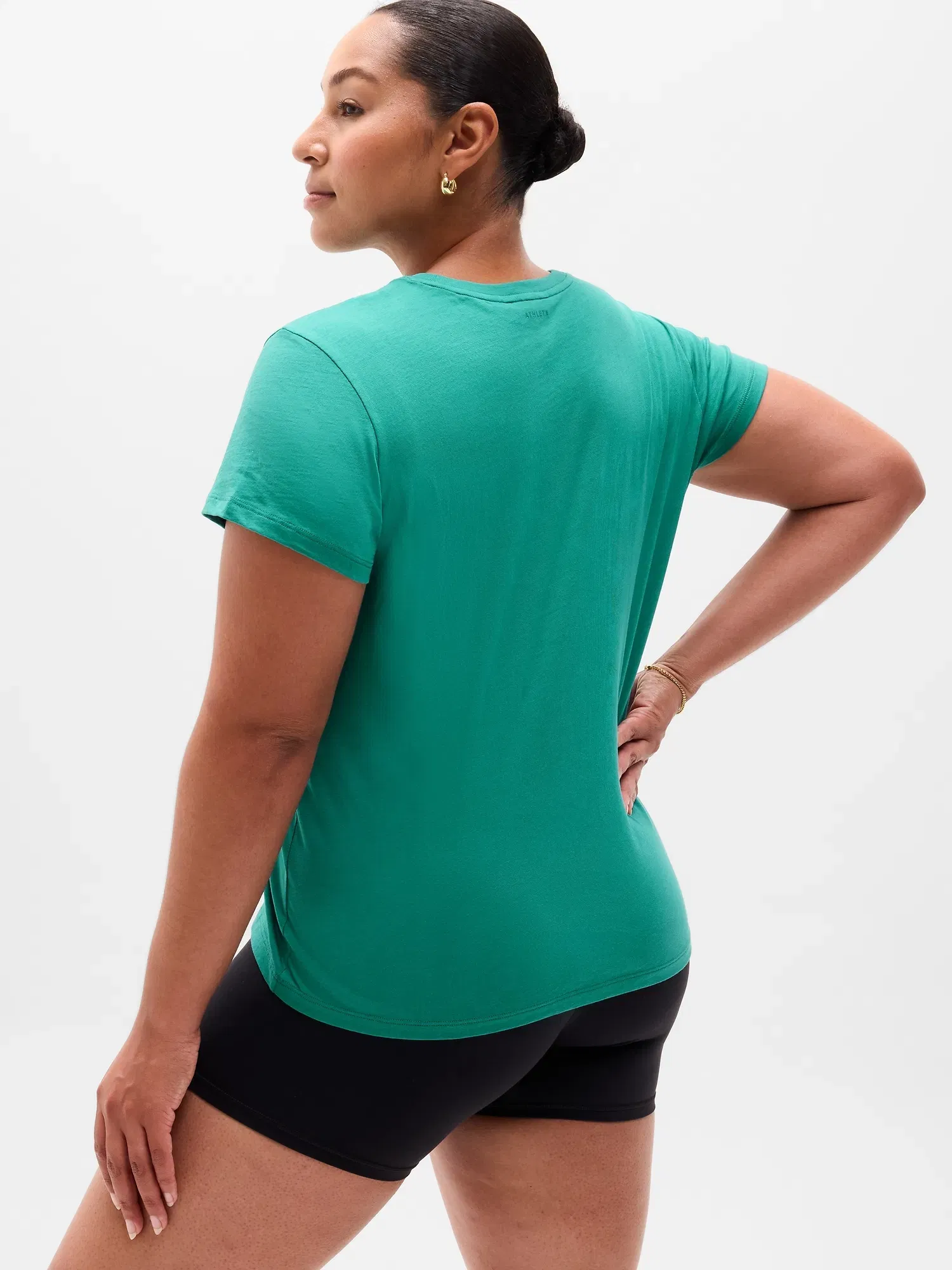 Athleta Favorite Cotton Classic T-Shirt - Green (Alpine)