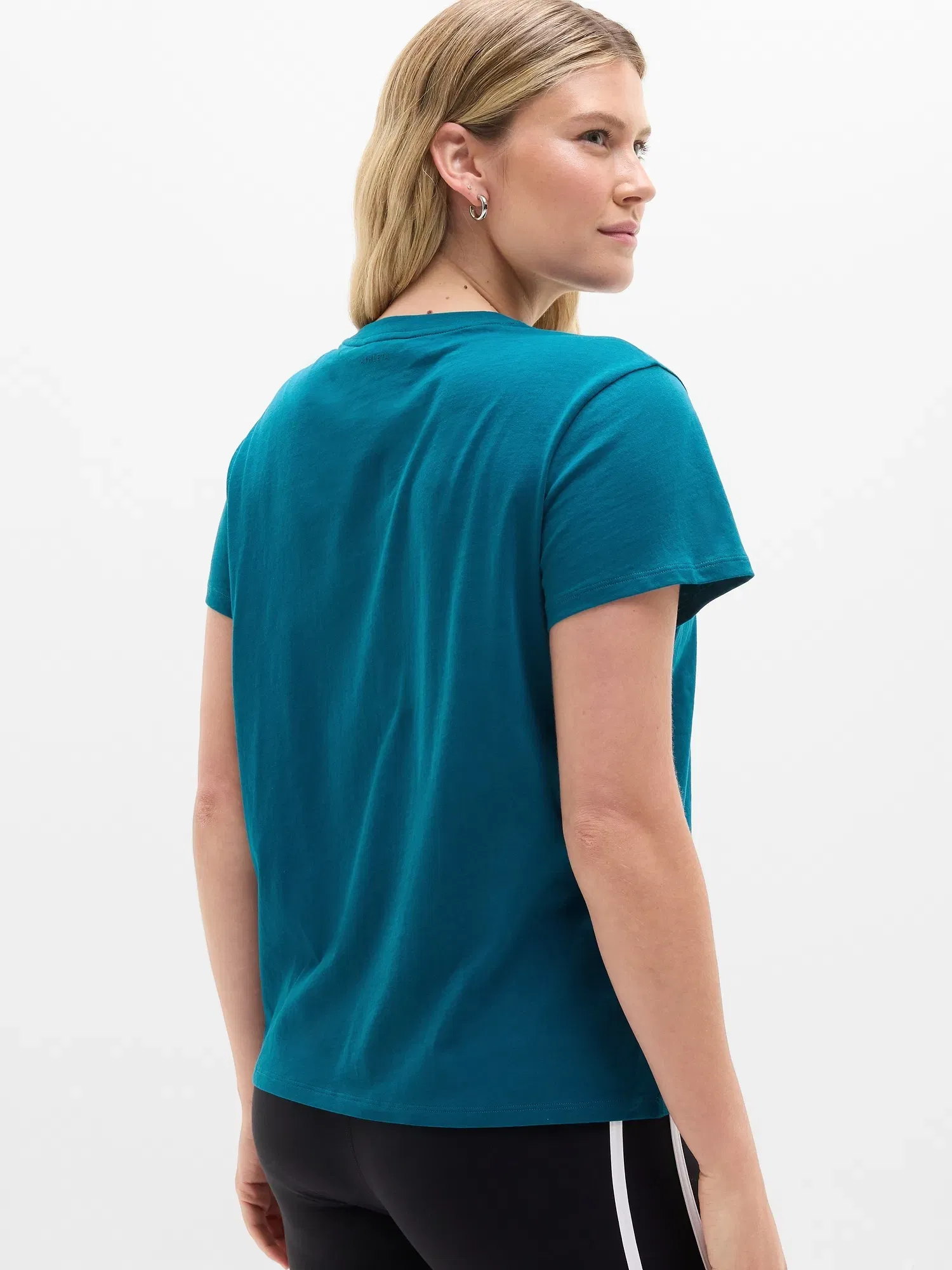 Athleta Favorite Cotton Classic T-Shirt - Green (Coastal Teal)