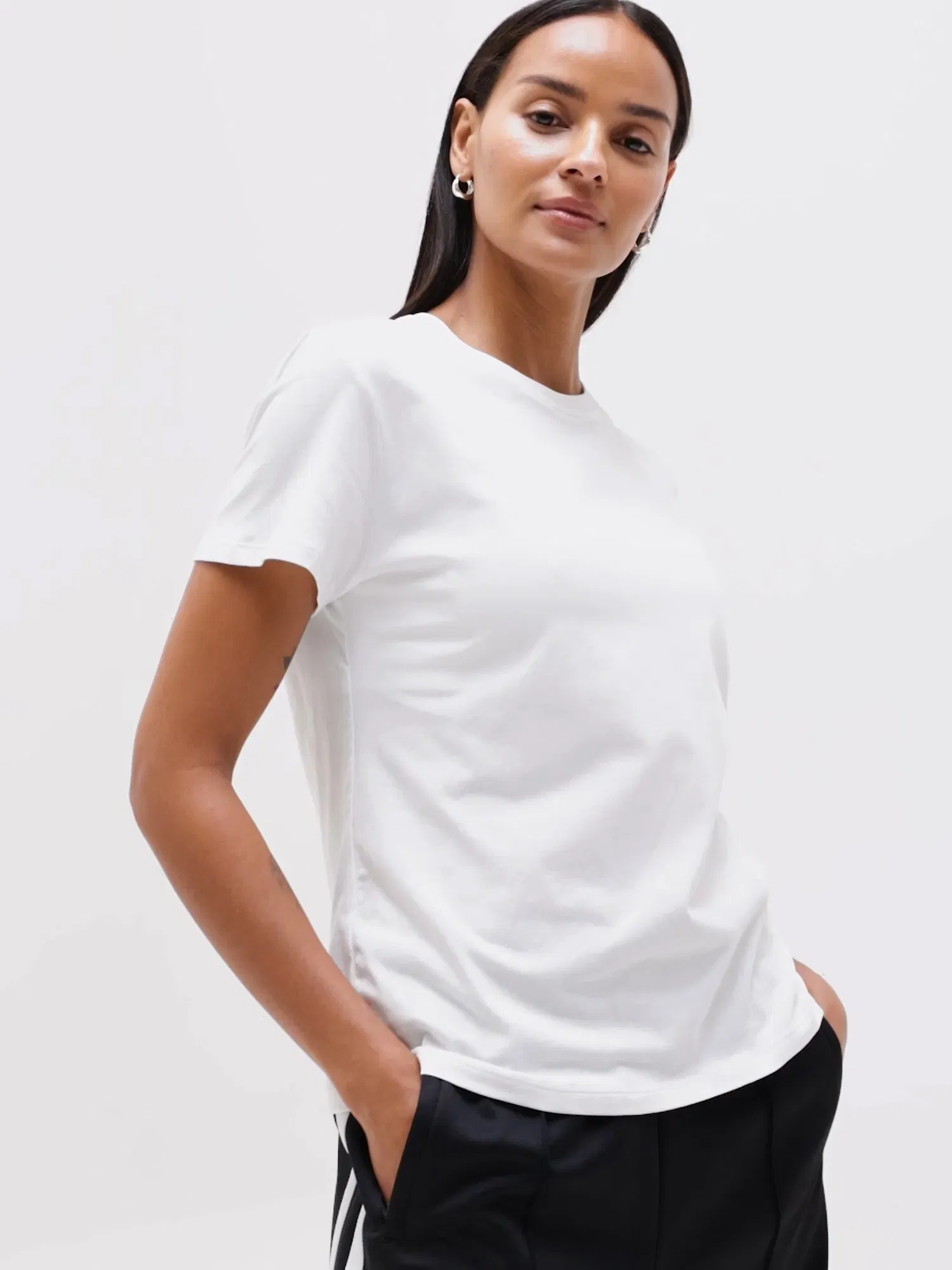 Athleta Favorite Cotton Classic T-Shirt - White (Bright White)