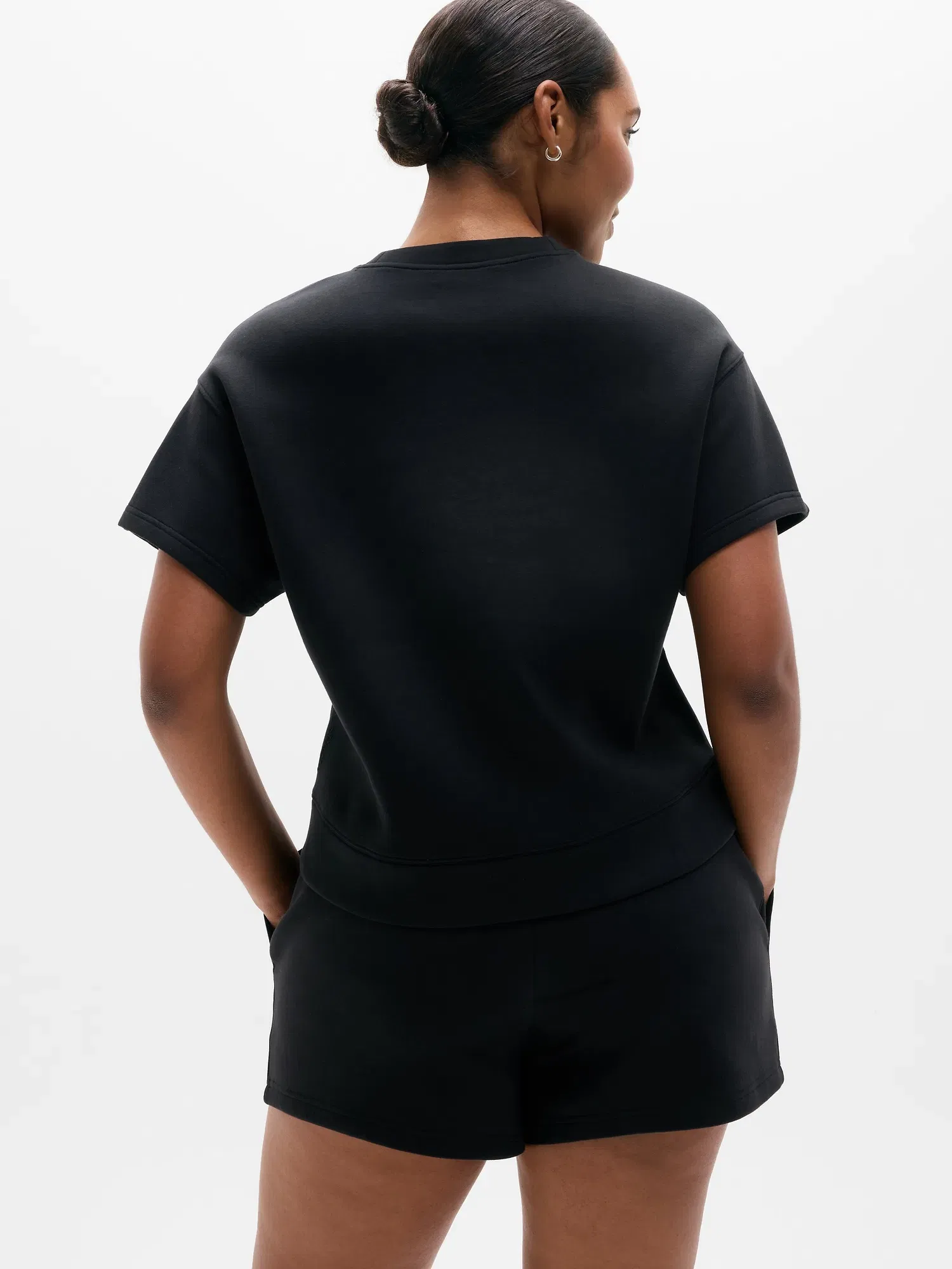 Athleta Form Knit Sweatshirt T-Shirt - Black (Black)