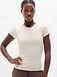 Athleta Momentum Flex T-Shirt - Beige (Pearl Mini Stripe)