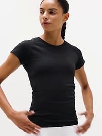 Athleta Momentum Flex T-Shirt - Black (Black)