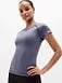 Athleta Momentum Flex T-Shirt - Gray (Slate Heather)
