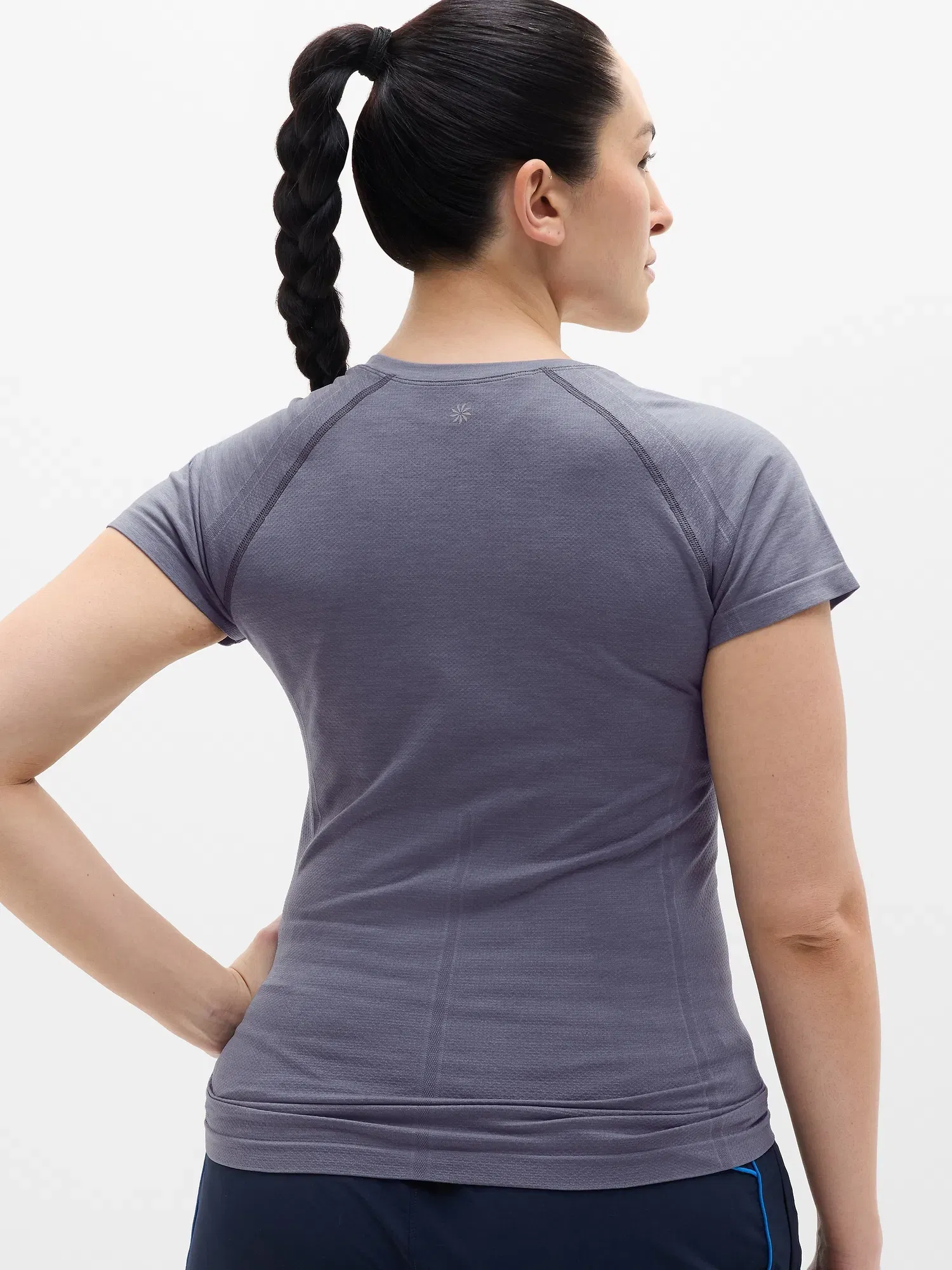 Athleta Momentum Flex T-Shirt - Gray (Slate Heather)