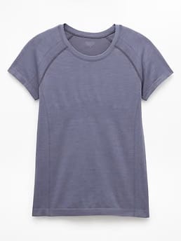 Athleta Momentum Flex T-Shirt - Gray (Slate Heather)