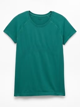 Athleta Momentum Flex T-Shirt - Green (Alpine Mini Stripe)