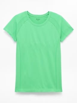 Athleta Momentum Flex T-Shirt - Green (Palmetto Mini Stripe)
