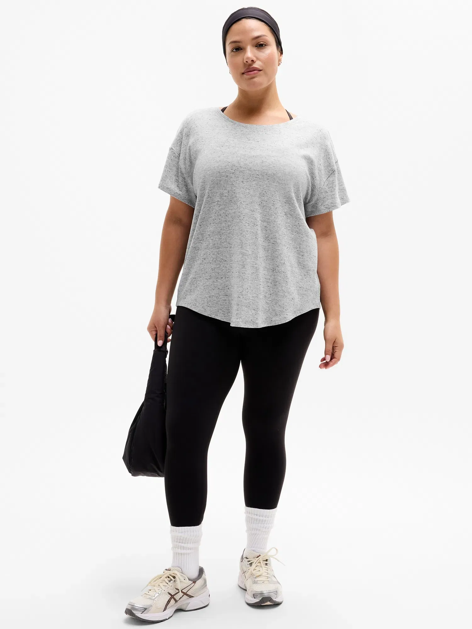 Athleta Move With Ease T-Shirt - Gray (Grey Heather)