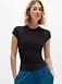 Athleta Perfect Rib T-Shirt - Black (Black)