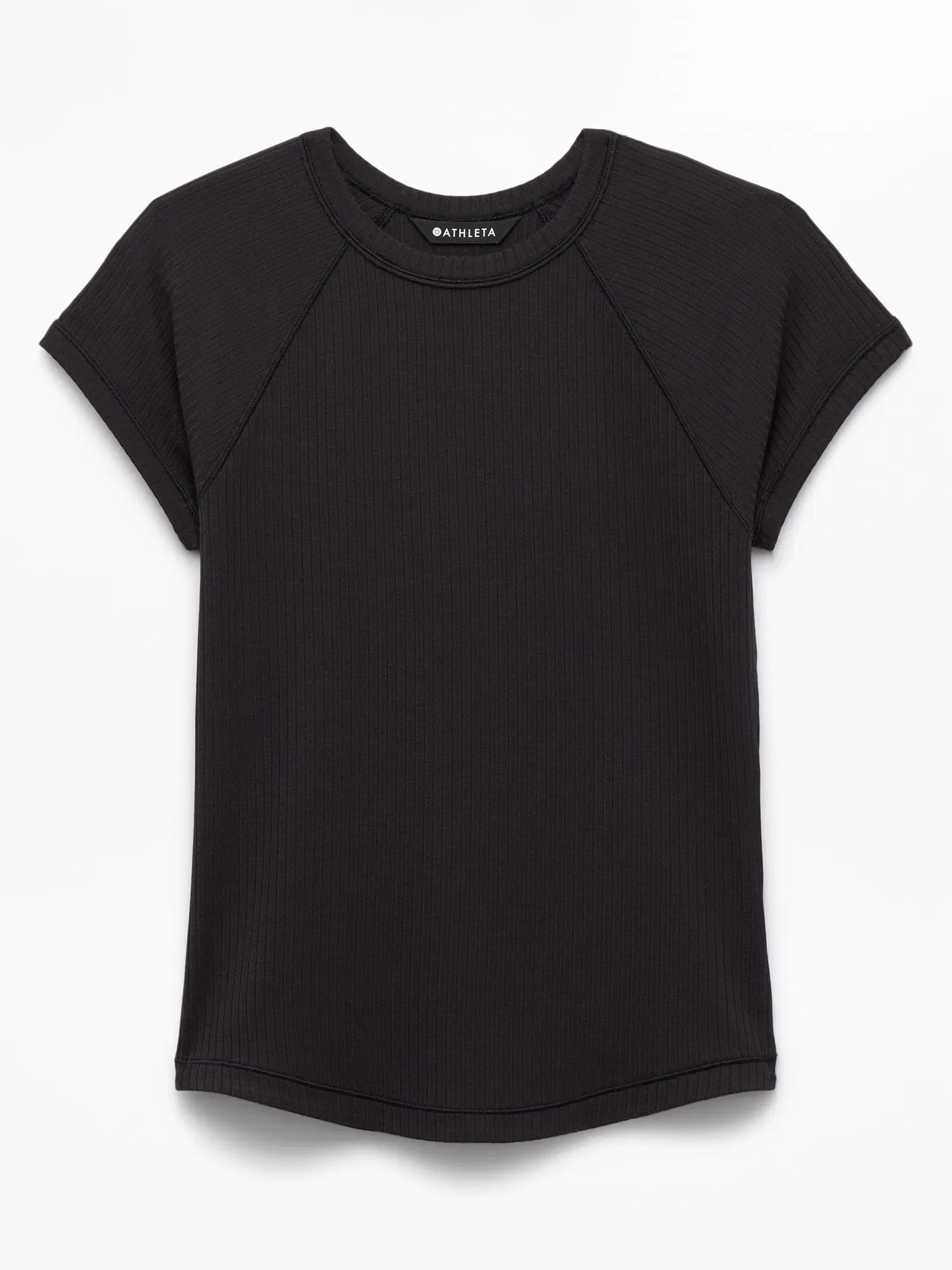 Athleta Perfect Rib T-Shirt - Black (Black)