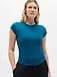 Athleta Perfect Rib T-Shirt - Green (Coastal Teal)