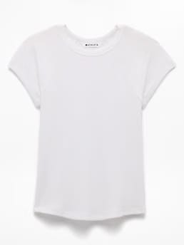 Athleta Perfect Rib T-Shirt - White (BRIGHT WHITE)