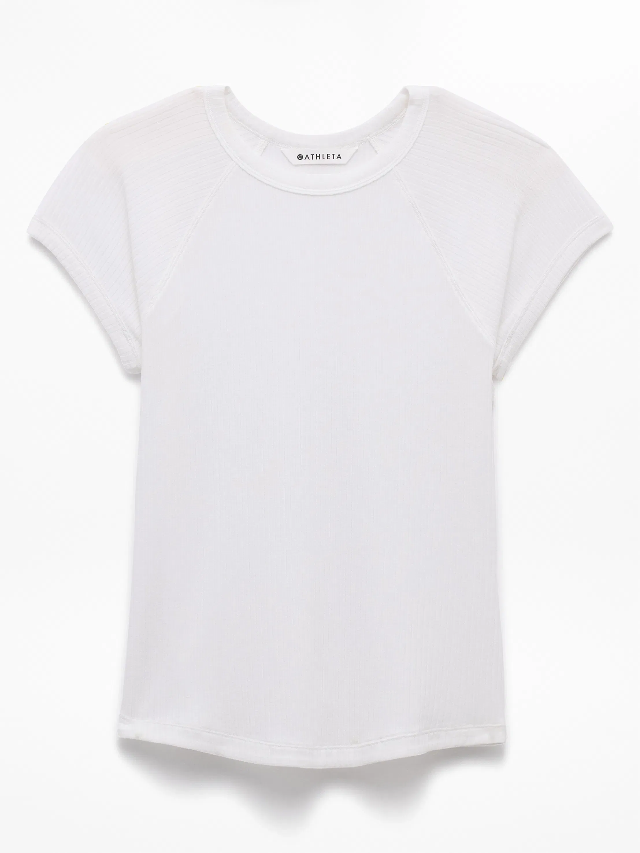 Athleta Perfect Rib T-Shirt - White (BRIGHT WHITE)