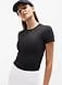 Athleta Signature Rib Crop T-Shirt - Black (Black)