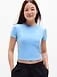 Athleta Signature Rib Crop T-Shirt - Blue (Breeze)