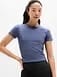 Athleta Signature Rib Crop T-Shirt - Blue (Celestial)