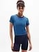 Athleta Signature Rib Crop T-Shirt - Blue (Martina Breaker Stripe)