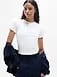 Athleta Signature Rib Crop T-Shirt - White (Bright White)