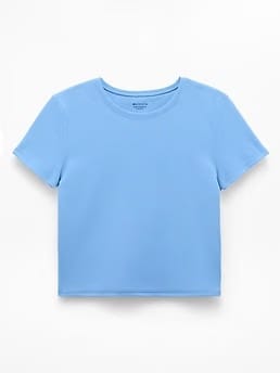 Athleta Transcend Open Back T-Shirt - Blue (Waterfall)