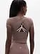 Athleta Transcend Open Back T-Shirt - Brown (Driftwood)