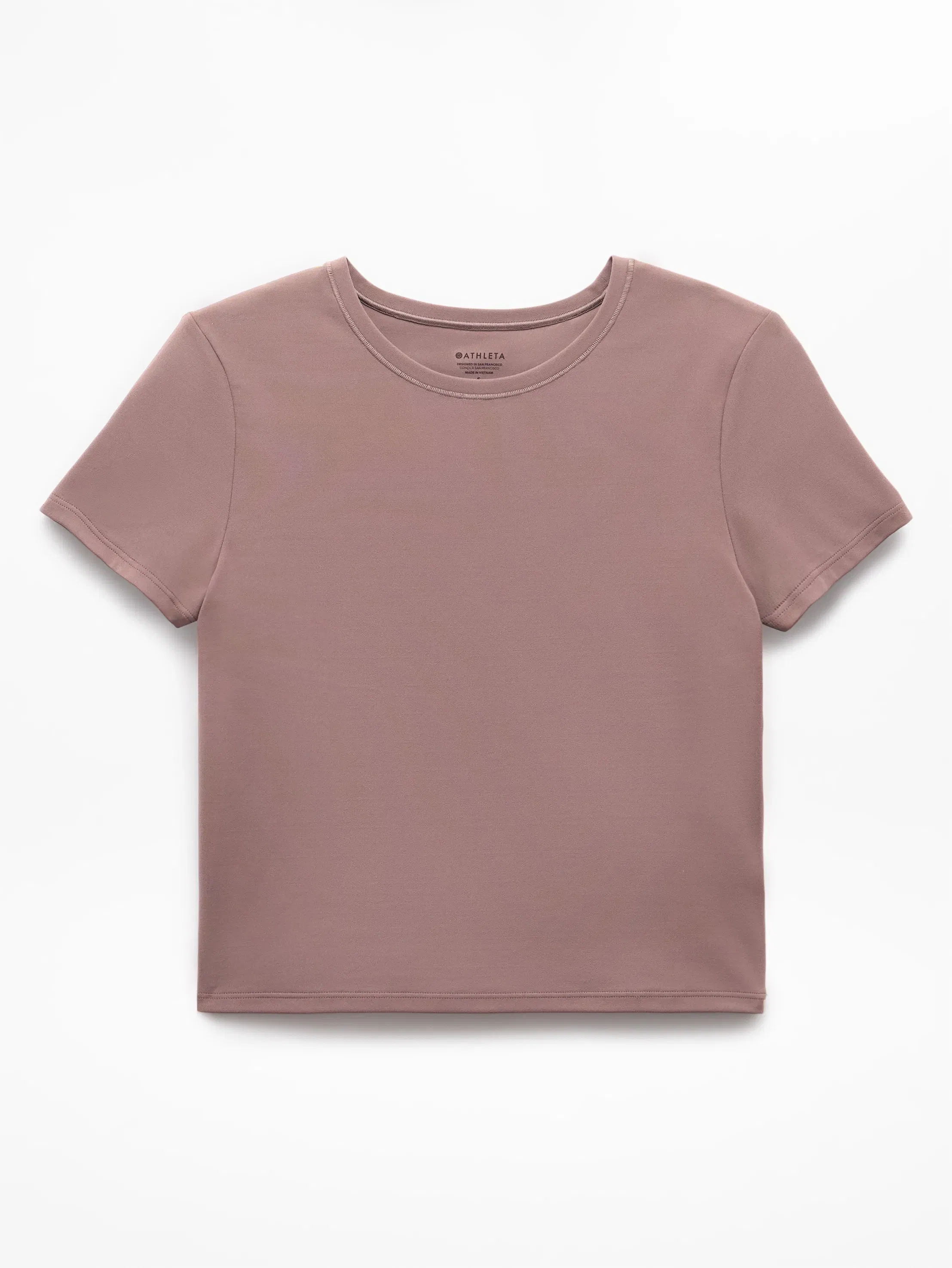 Athleta Transcend Open Back T-Shirt - Brown (Driftwood)