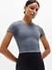 Athleta Transcend Open Back T-Shirt - Gray (Slate)