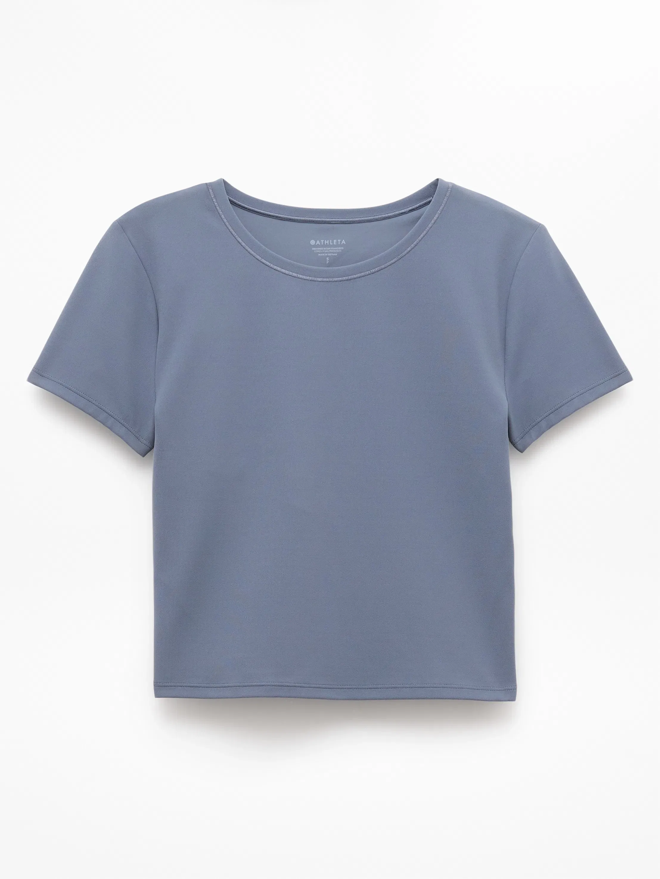 Athleta Transcend Open Back T-Shirt - Gray (Slate)
