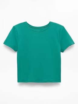Athleta Transcend Open Back T-Shirt - Green (Alpine)
