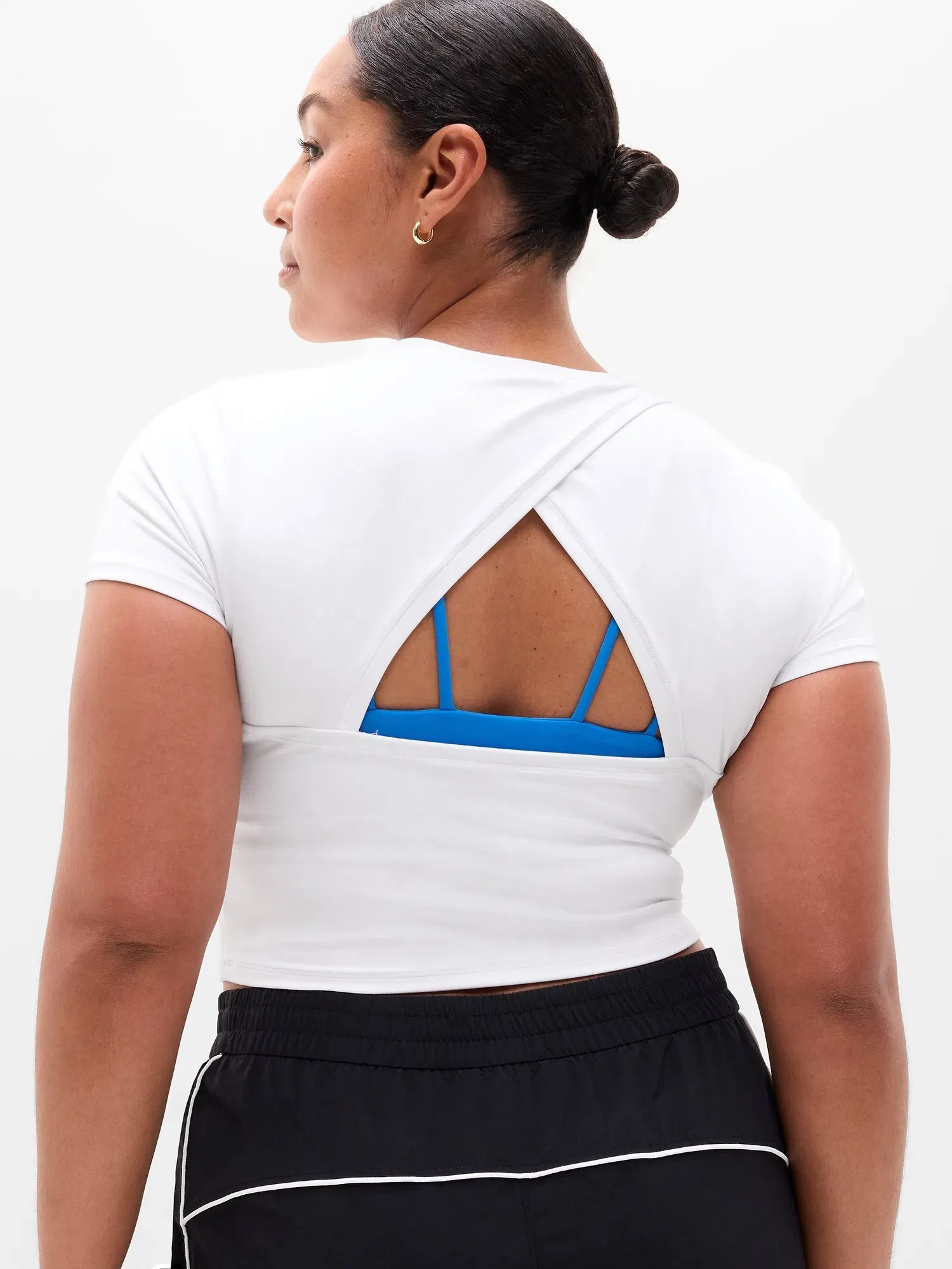 Athleta Transcend Open Back T-Shirt - White (Bright White)
