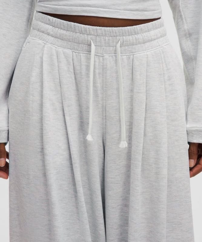 lululemon BeCalm High-Rise Pleated Extra-Wide Leg Pant - Heathered Core Ultra Light Grey