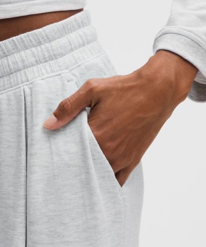 lululemon BeCalm High-Rise Pleated Extra-Wide Leg Pant - Heathered Core Ultra Light Grey
