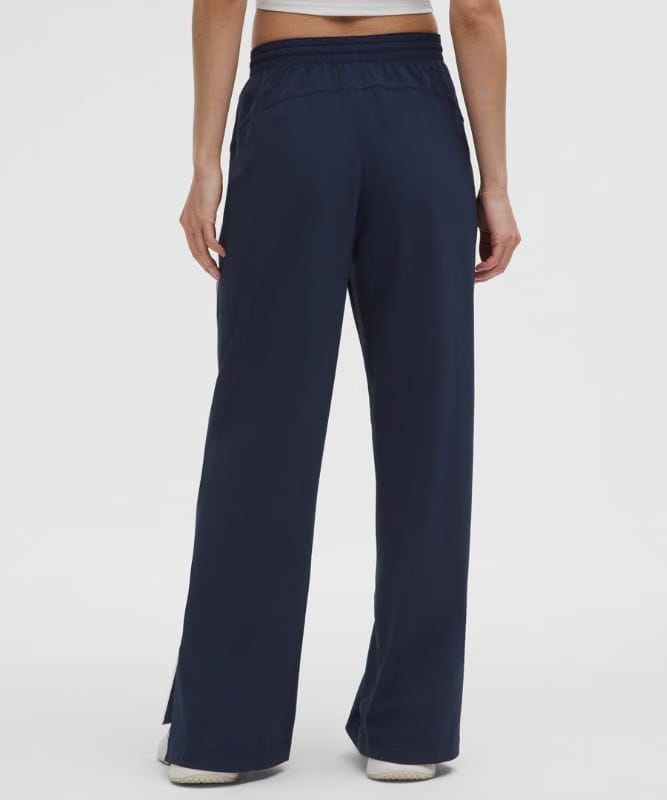lululemon Court Rival Mid-Rise Wide-Leg Track Pants *Asia Fit - Black/White