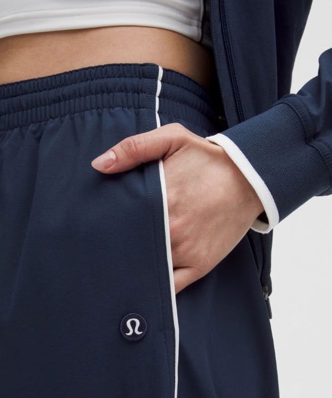 lululemon Court Rival Mid-Rise Wide-Leg Track Pants *Asia Fit - Black/White