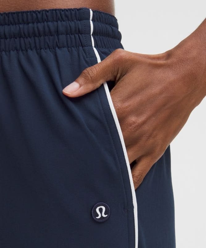 lululemon Court Rival Wide-Leg Track Pant Regular *Stitched Logo - Black/White