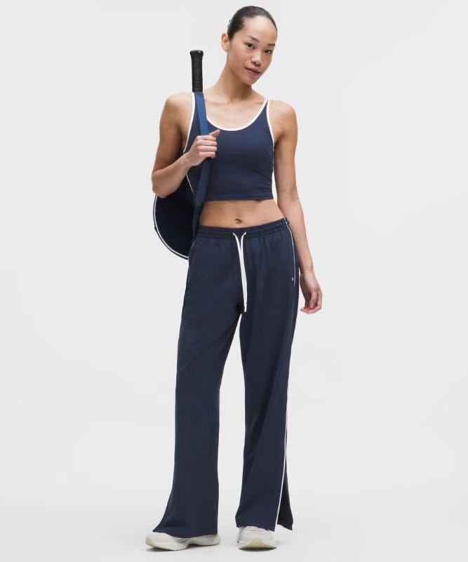 lululemon Court Rival Wide-Leg Track Pants *Asia Fit - Club Blue/White