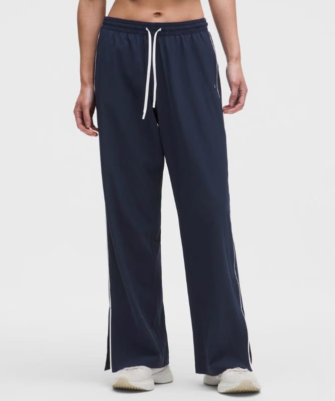 lululemon Court Rival Wide-Leg Track Pants *Asia Fit - Club Blue/White