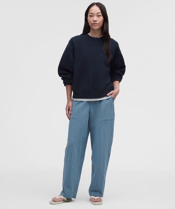 lululemon Crinkle Nylon Mid-Rise Barrel-Leg Pants *Asia Fit - Steel Blue